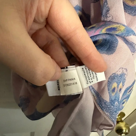 Diane Von Furstenburg Pania Light Pink Butterfly Halter Neck Top Size XS - Picture 7 of 7